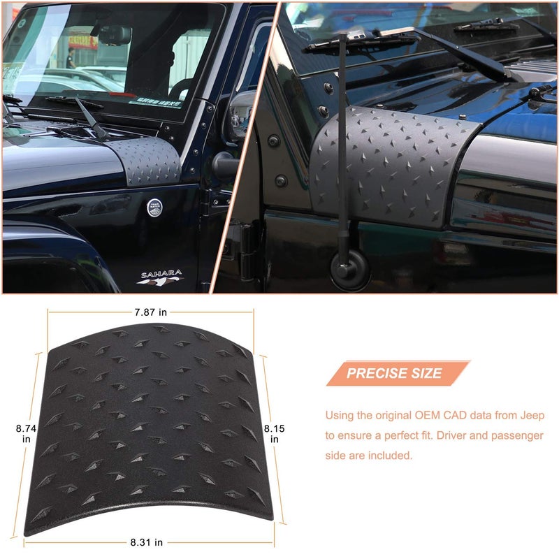 Danti Body Armor Outer Cowling Cover Corner Guard for Jeep Wrangler JK JKU Unlimited Rubicon Sahara X Off Road Sport 2007-2018 (2PCS,Black) - Image 5